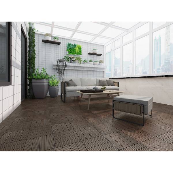 Terrassenfliese Thish 11er-Set - Kaffeebraun