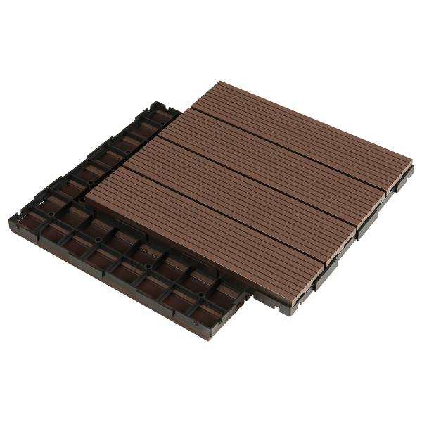 Terrassenfliese Thish 11er-Set - Kaffeebraun