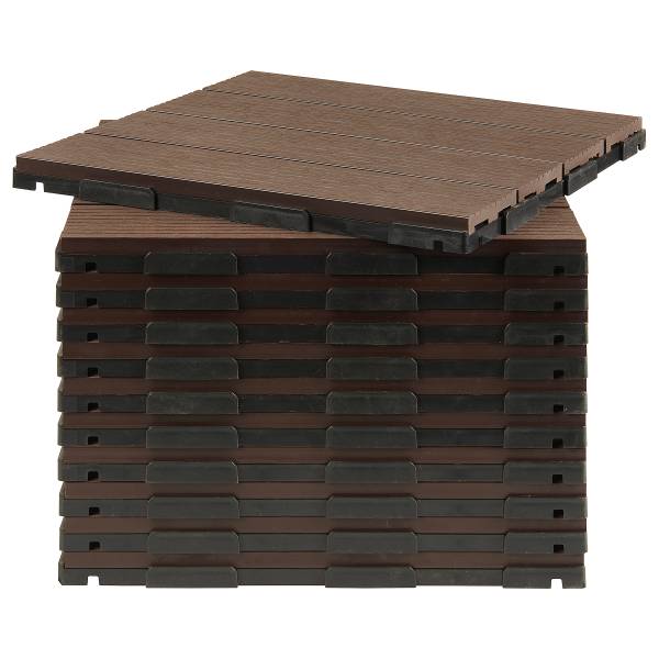 Terrassenfliese Thish 11er-Set - Kaffeebraun