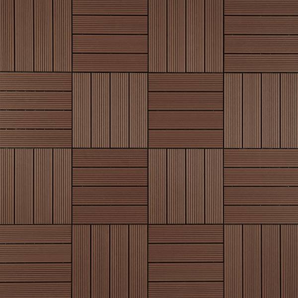Terrassenfliese Thish 11er-Set - Kaffeebraun