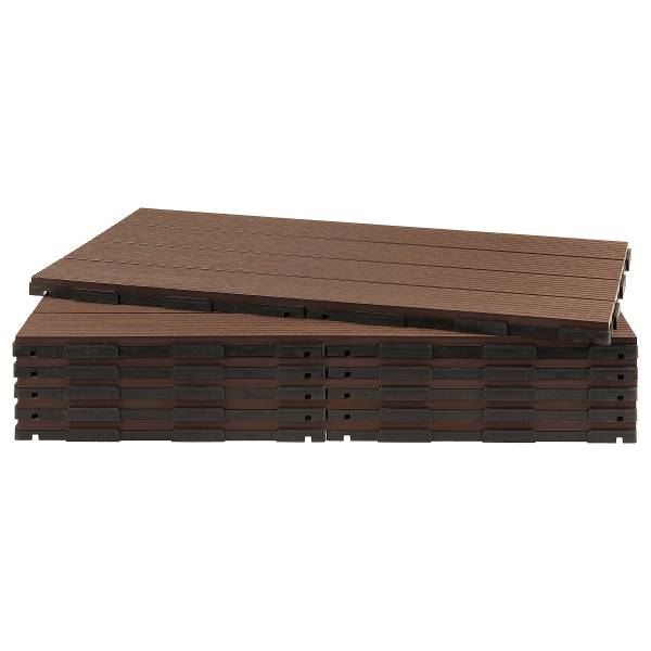Terrassenfliese Thish 6er-Set - Kaffeebraun