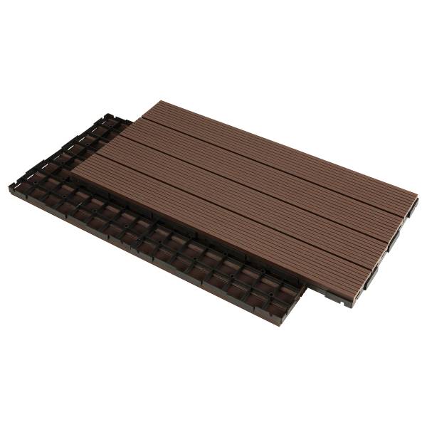 Terrassenfliese Thish 6er-Set - Kaffeebraun