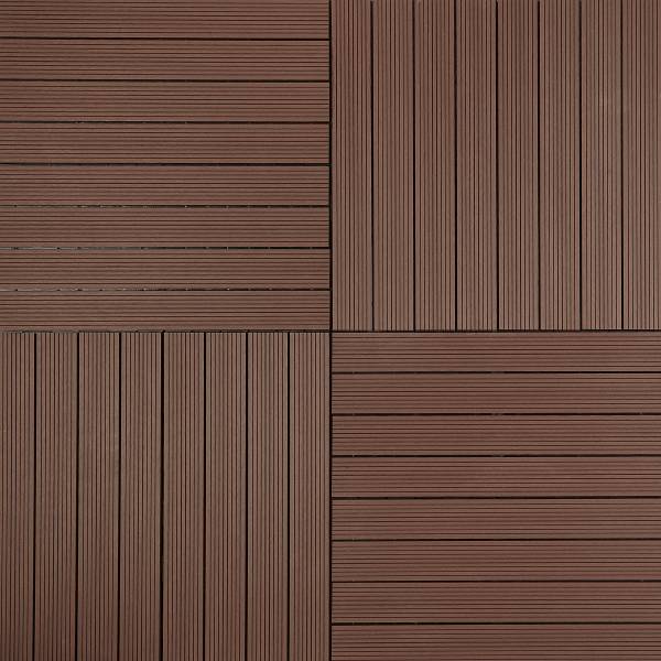 Terrassenfliese Thish 6er-Set - Kaffeebraun