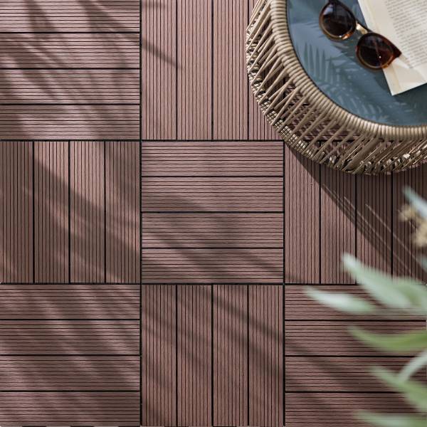 Terrassenfliese Thish 11er-Set - Braun