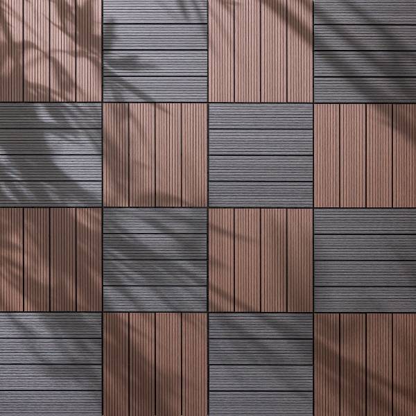 Terrassenfliese Thish 11er-Set - Braun