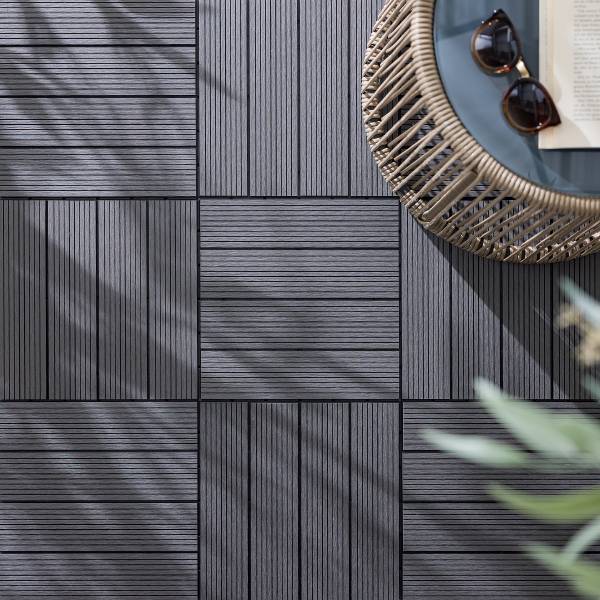 Terrassenfliese Thish 11er-Set - Grau