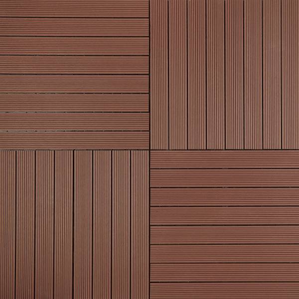Terrassenfliese Thish 6er-Set - Braun