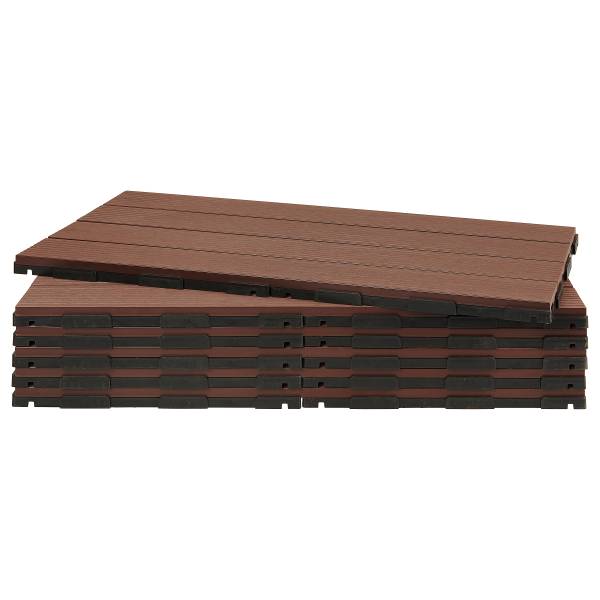 Terrassenfliese Thish 6er-Set - Braun