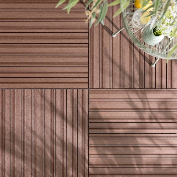 Terrassenfliese Thish 6er-Set - Braun