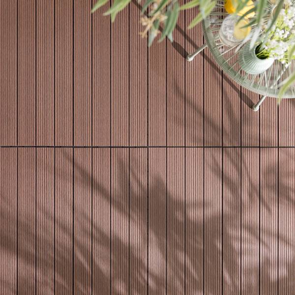 Terrassenfliese Thish 6er-Set - Braun