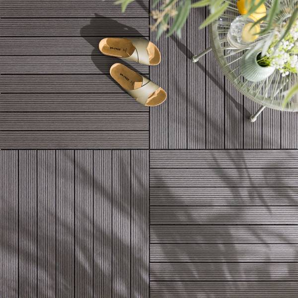 Terrassenfliese Thish 6er-Set - Grau