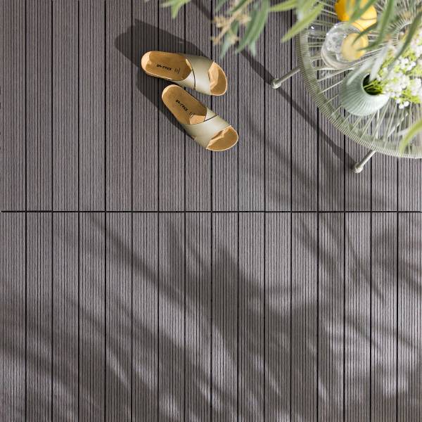 Terrassenfliese Thish 6er-Set - Grau