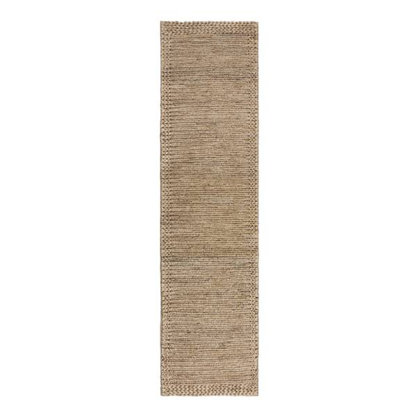 Läufer Drew braid border - Kenaf / Baumwolle - Beige