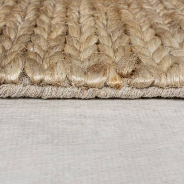 Läufer Drew braid border - Kenaf / Baumwolle - Beige