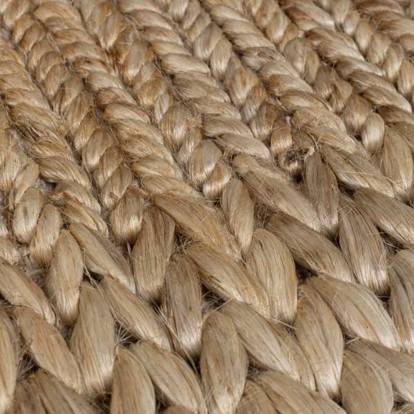 Läufer Drew braid border - Kenaf / Baumwolle - Beige