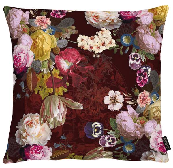 Kissenbezug Herbstzeit Typ B - Polyester /  Baumwolle - Aubergine - 49 x 49 cm