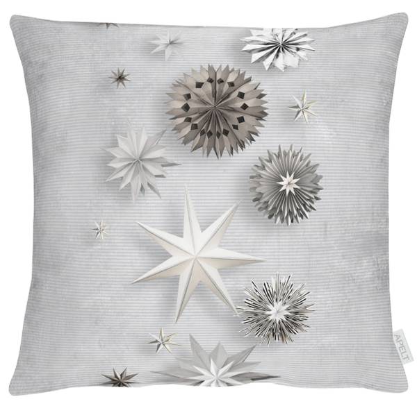 Kissenbezug X-Mas Glam Typ C - Polyester /  Baumwolle - Grau