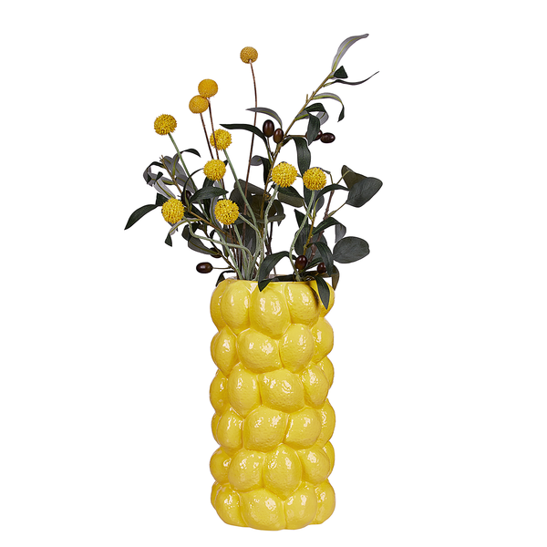 Vase LEMON - Dolomit - Gelb