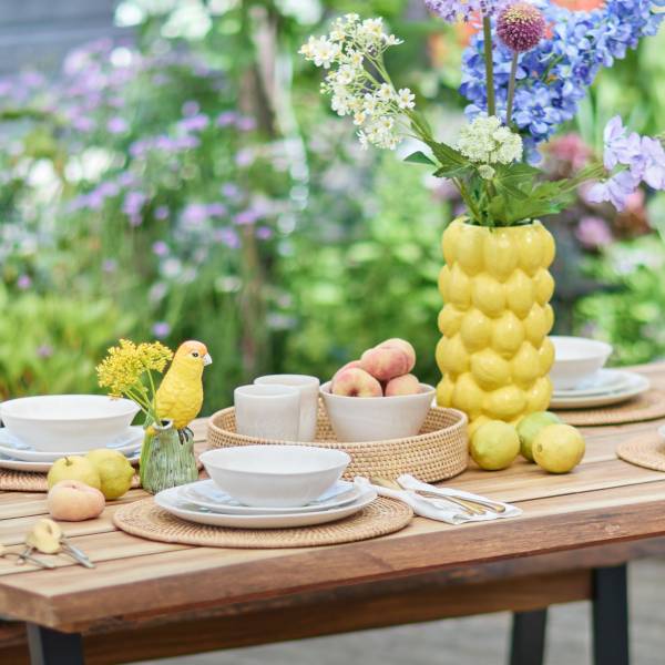 Vase LEMON - Dolomit - Gelb