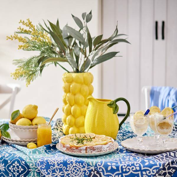Vase LEMON - Dolomit - Gelb