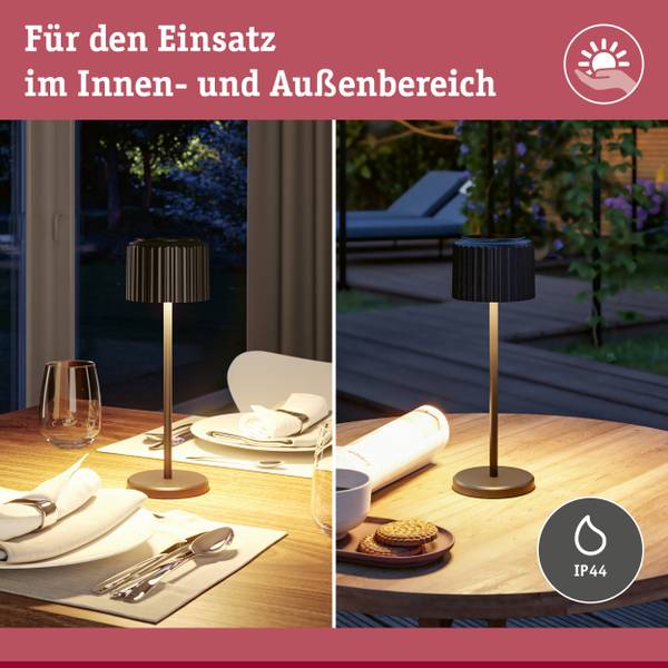 Solar-Tischleuchte Else - Aluminium - 1-flammig - Schwarz