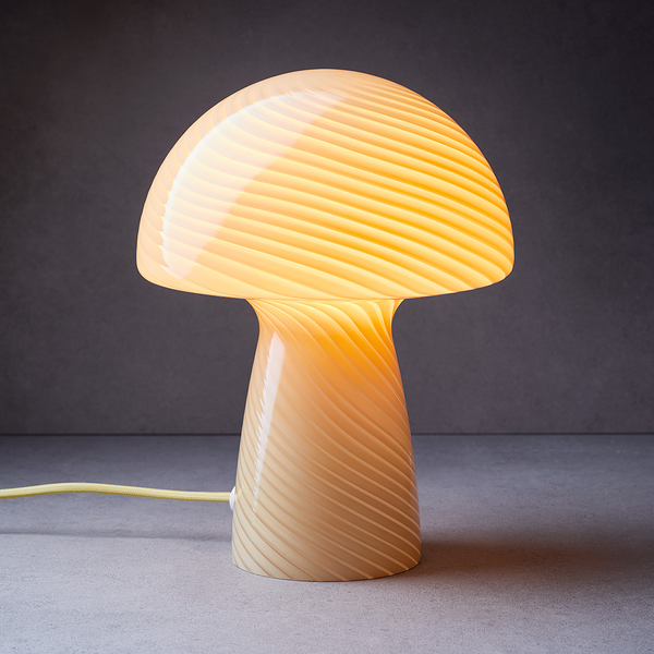 Tischleuchte FUNGI TOWN - Farbglas - Gelb