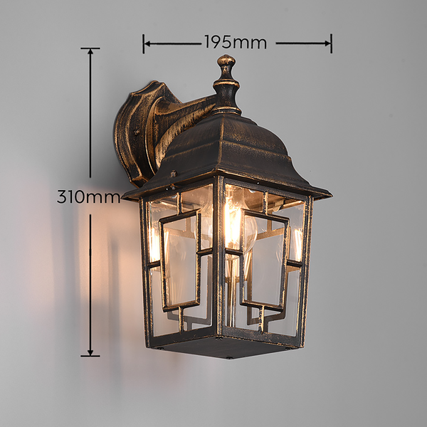 Wandleuchte VolturnoTyp B - Aluminiumguss - Rostbraun