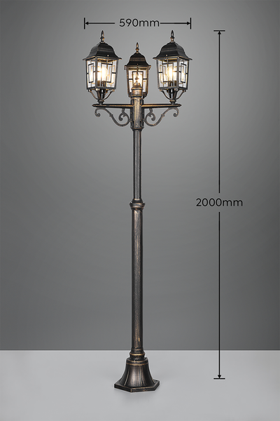 Wegeleuchte Volturno Typ B - Aluminiumguss - Rostbraun