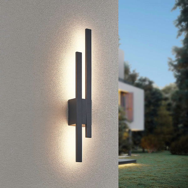 Wandleuchte Tawa - Aluminiumguss - Anthrazit