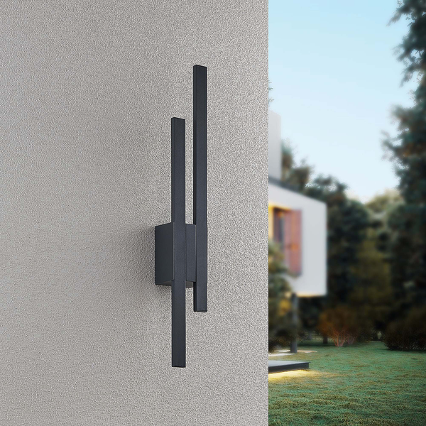 Wandleuchte Tawa - Aluminiumguss - Anthrazit