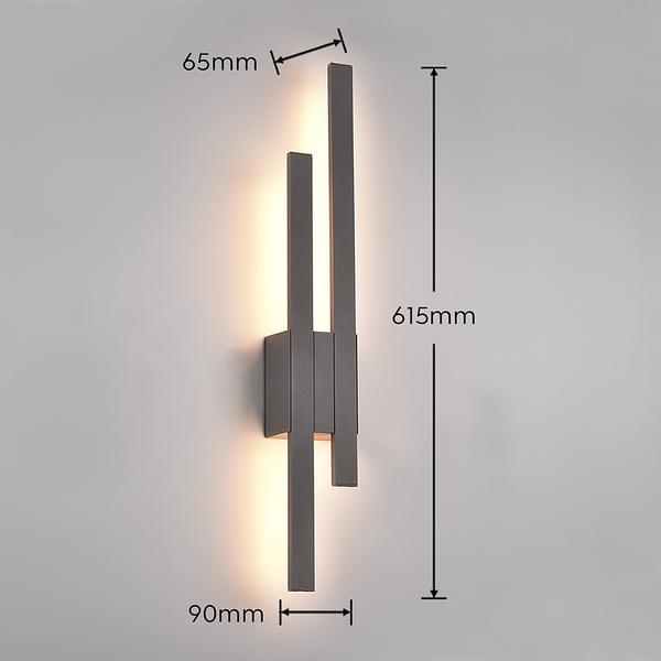 Wandleuchte Tawa - Aluminiumguss - Anthrazit
