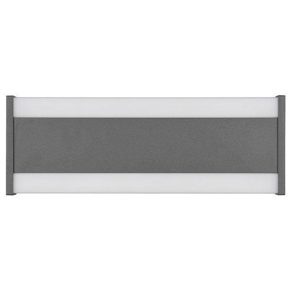 Wandleuchte Dawson - Aluminiumguss / Acrylglas - Anthrazit - Breite: 30 cm