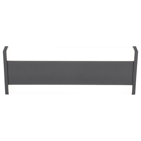 Wandleuchte Dawson - Aluminiumguss / Acrylglas - Anthrazit - Breite: 30 cm