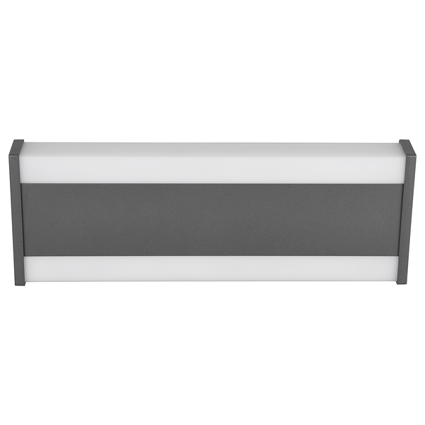 Wandleuchte Dawson - Aluminiumguss / Acrylglas - Anthrazit - Breite: 30 cm