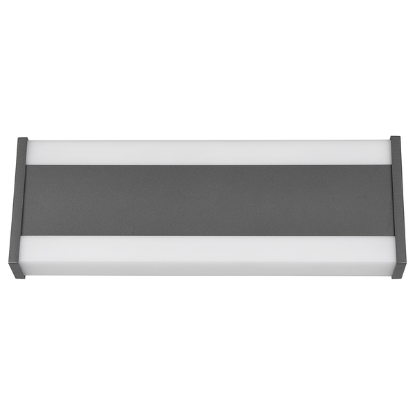 Wandleuchte Dawson - Aluminiumguss / Acrylglas - Anthrazit - Breite: 30 cm