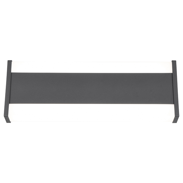Wandleuchte Dawson - Aluminiumguss / Acrylglas - Anthrazit - Breite: 30 cm