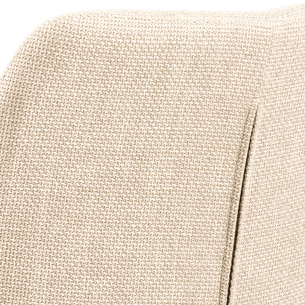 Armlehnenstuhl MAYBEE 2er-Set - Webstoff / Stahl - Beige