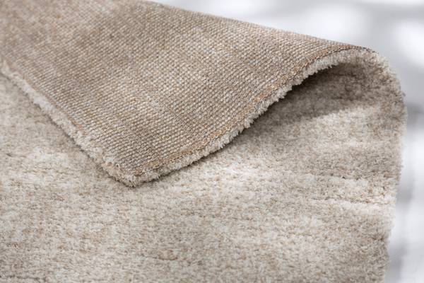 Hochflorteppich Amaze Uni - Polyester - Sand - 140 x 200 cm