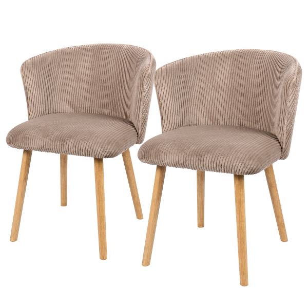 Polsterstuhl KYTTERNE 2er Set - Taupe