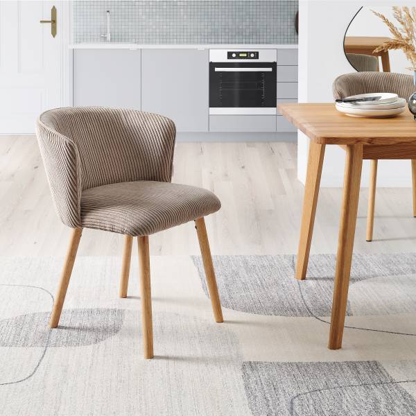 Polsterstuhl KYTTERNE 2er Set - Taupe