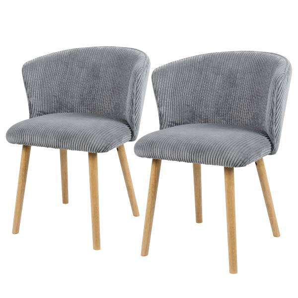 Polsterstuhl KYTTERNE 2er Set - Grau