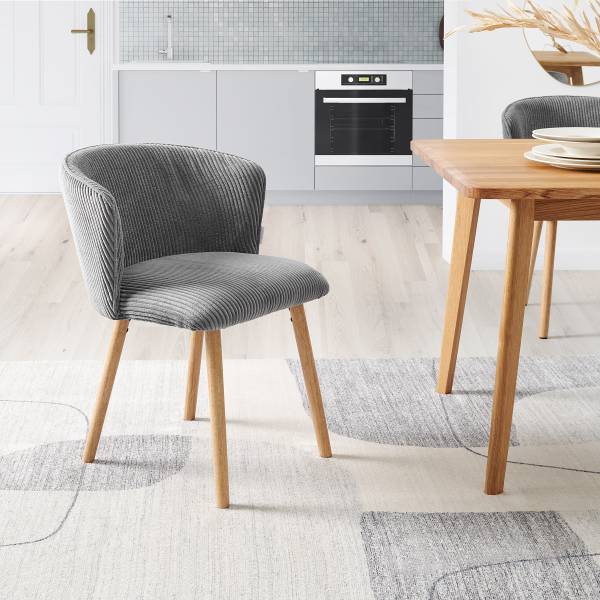 Polsterstuhl KYTTERNE 2er Set - Grau
