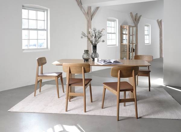 Esszimmerstuhl Steyne 2er Set - Eiche massiv - Braun
