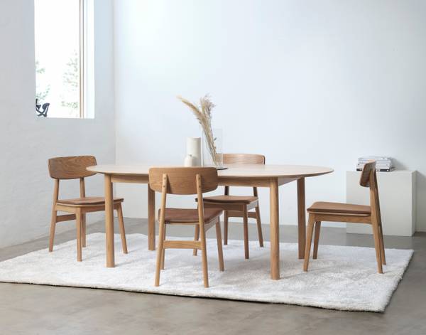 Esszimmerstuhl Steyne 2er Set - Eiche massiv - Braun