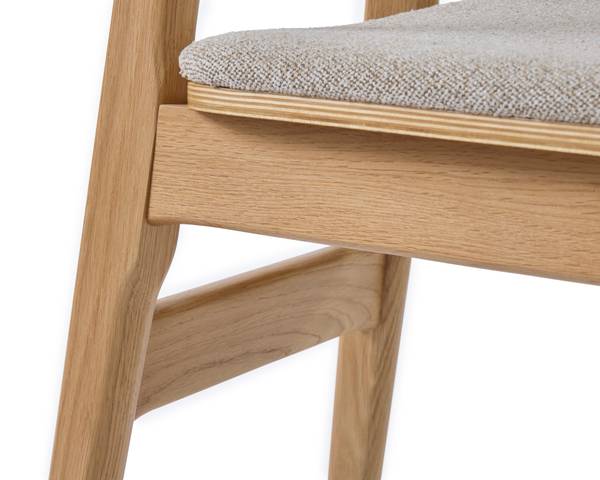 Esszimmerstuhl Steyne 2er Set - Eiche massiv - Sand