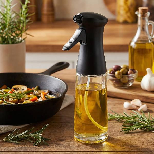 Öl & Essig Sprühflasche SPRAYER - Glas / Polypropylen - Schwarz / Transparent