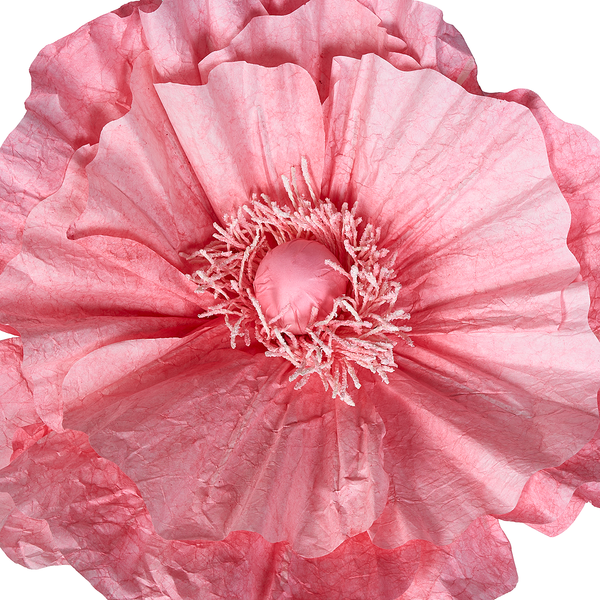 Deko-Blume BLOOM - Papier / Eisen - Rosa