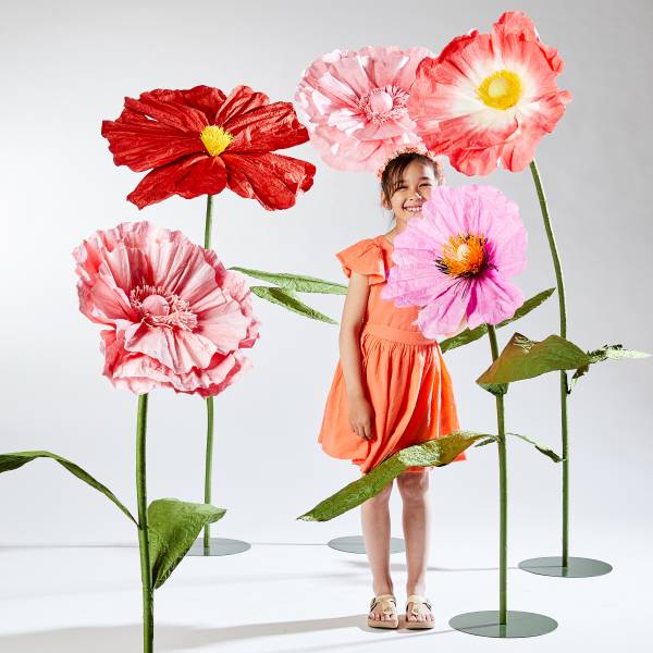 Deko-Blume BLOOM - Papier / Eisen - Violett