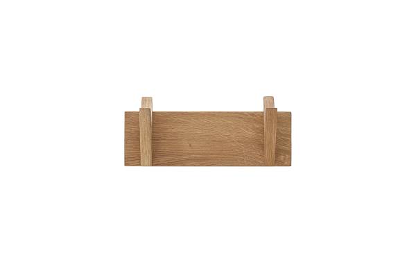 Garderobenleiste Woods Cross - Eiche massiv - Eiche - Breite: 30 cm