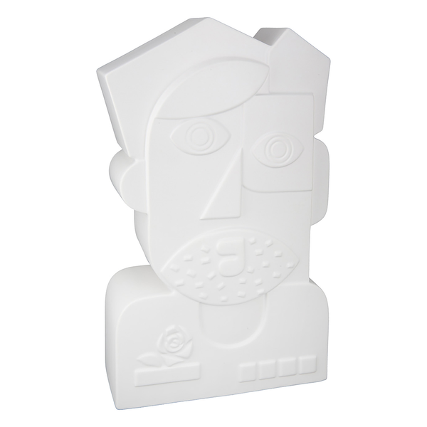 Vase Picasso - Keramik - Weiß / Schwarz